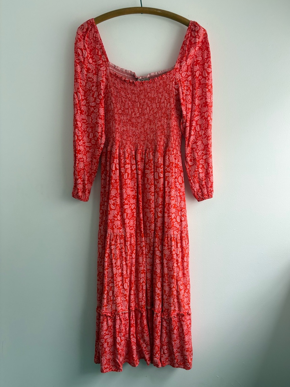 Dolan pink and red floral print nap dress, sz L